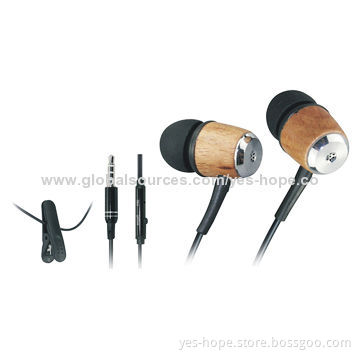 New original real wooden earphones for mobile phone